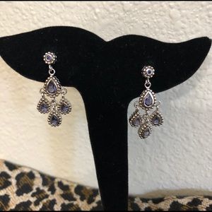 Iolite Sterling Chandelier Earrings
